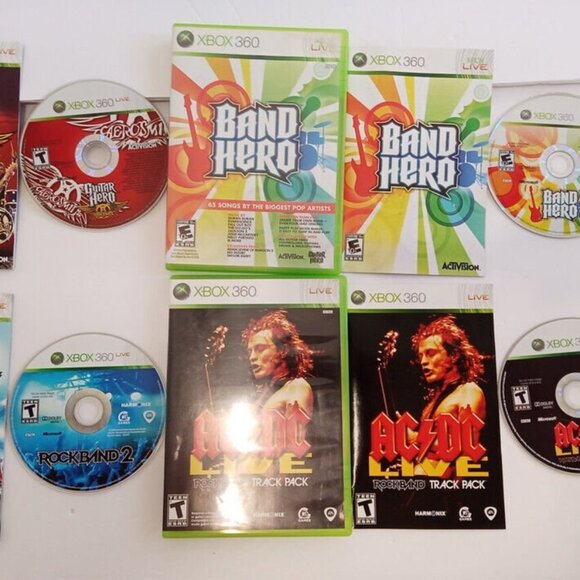 Gibson Les paul Controller XBox 360 Guitar Hero Bundle with Strap 6 Games Band - Picture 6 of 8